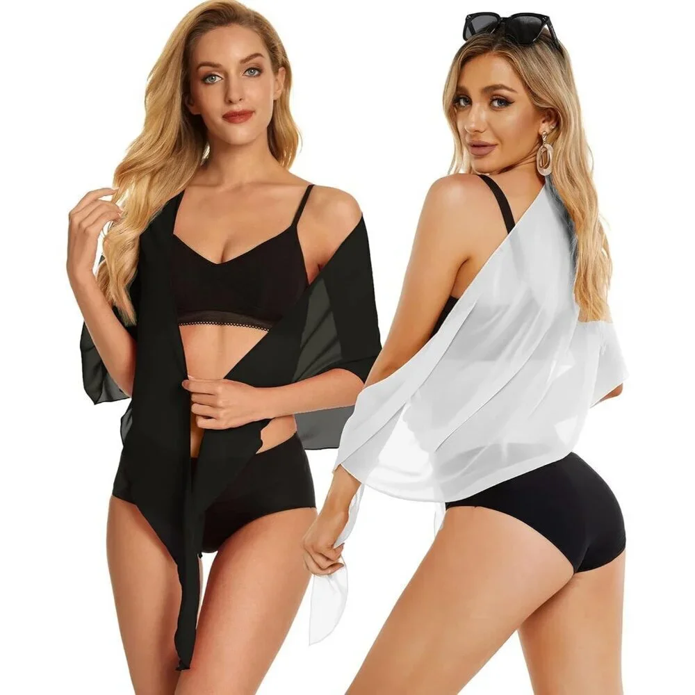 Sheer Beach Sarong Skirt Swimsuit Cover-Up Wrap for Women